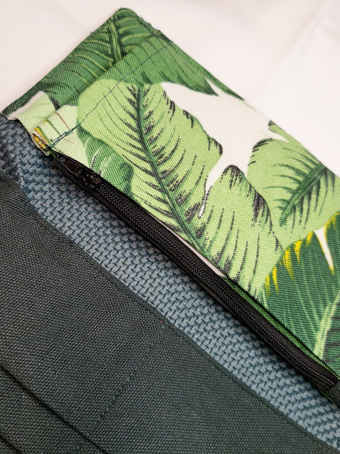 Tri-Fold Wallet- Green and Plantain Leaf