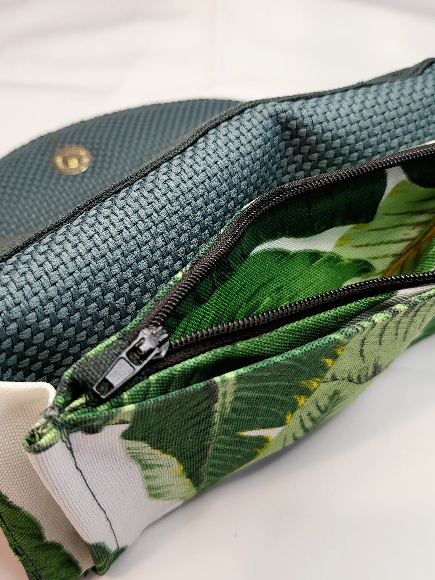 Tri-Fold Wallet- Green and Plantain Leaf