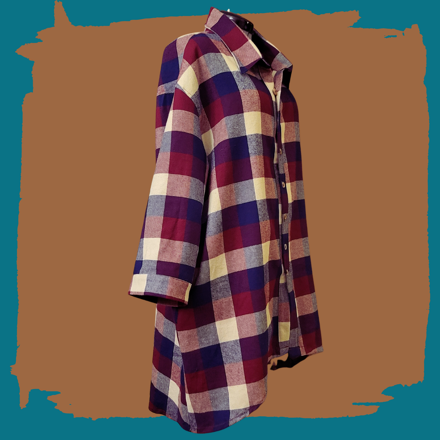 Plaid Oversized Button Down - One-Of-A-Kind