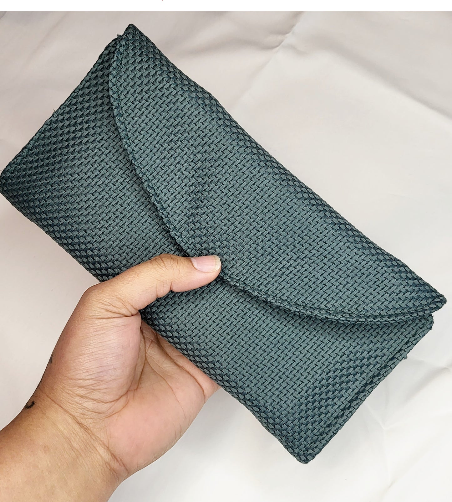 Tri-Fold Wallet- Green and Plantain Leaf